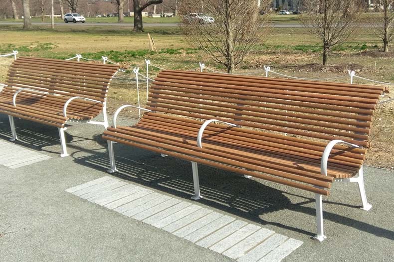 Installed benches in Centennial Park